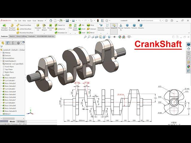 Crankshaft in Solidworks