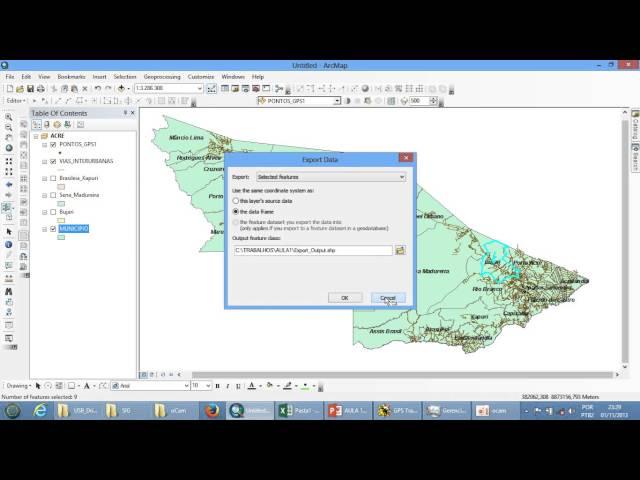 ArcGIS - Aula 06 - Cortando shapes de linhas com poligonos