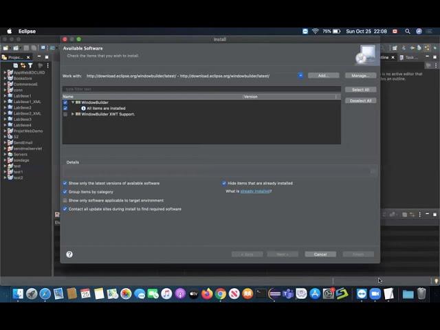 How to install window builder on eclipse for mac