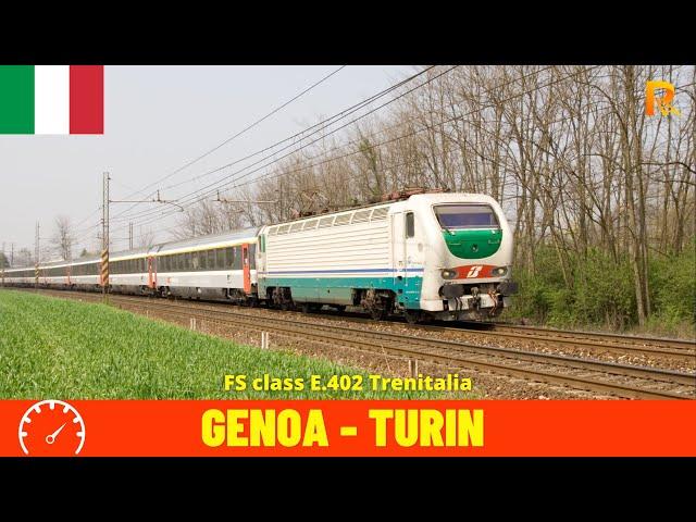 Cab ride Genoa/Genova - Turin/Torino Porta Nuova (Italy) train driver's view in 4K