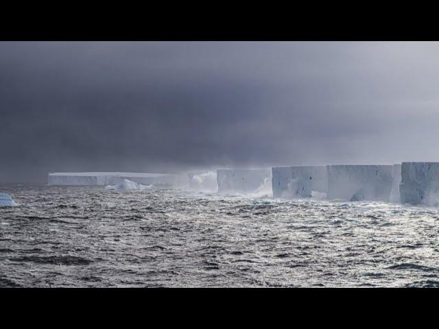 Massive iceberg stuck spinning in ocean vortex off Antarctica