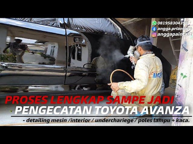 PROSES LENGKAP PENGECATAN TOYOTA AVANZA  SAMPAI JADI KLIMIS ABISS‼️ HITAM NYA GOKIL ADA PELANGI‼️