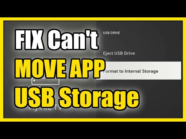 How to FIX Can't Move Apps to USB Storage on Firestick 4k Max (Easy Method)