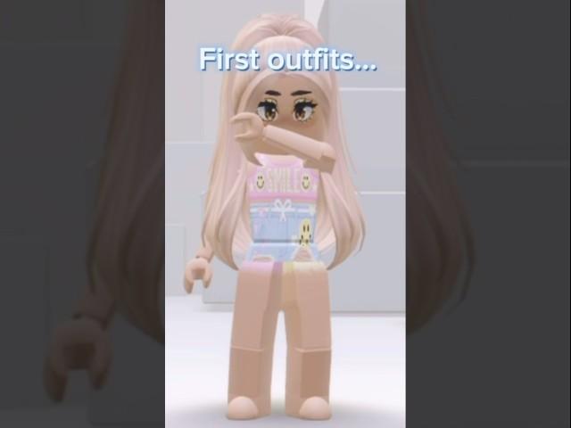 Exposing my first fits cause I can- #embarassed #roblox #trending 