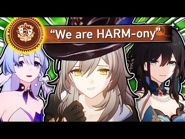 I used the most HARM-ony team and everyone became an Erudition character. - Honkai: Star Rail