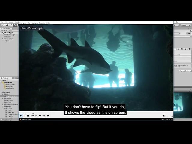 Augmented Reality Tutorial: AR Video Player for Unity and Vuforia Appplications #Shark App