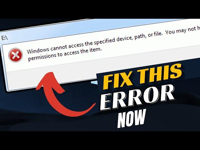 FIX: Windows Cannot Access Specified Device Path or File You May Not Have Appropriate Permissions