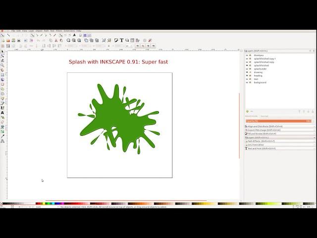 Inkscape Tutorial: Splash in 1 min. 2018 SUPERFAST