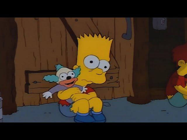 "Kampamento Krusty el lugar mas krusdivertido de la tierra" -Bart y Lisa "disfrutan" del campamento.