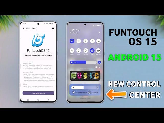 Vivo FuntouchOS 15 Beta 1 : Control Center | Android 15 Update Features | Vivo V27,T2x5G,T2 Pro,T3x