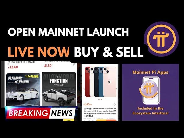 PI NETWORK MAINNET LAUNCH GOAL LIVE NOW BUY AND SELL NOW