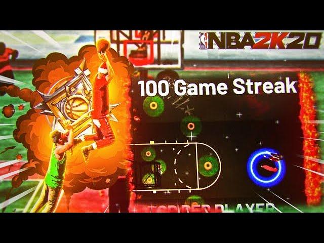 i went on the first EVER 100 game win streak at the cages... NBA 2K20