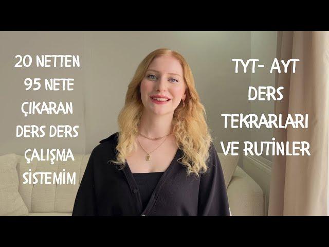 TYT Netlerimi Arttıran Ders Tekrarları ve Rutinlerim Nasıldı ? 20 Netten 95 Nete !