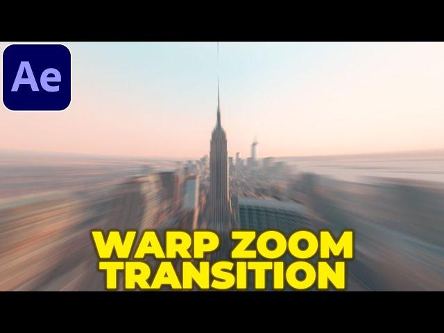 Warp Zoom Transition Tutorial in After Effects | Zoom Warp Transition