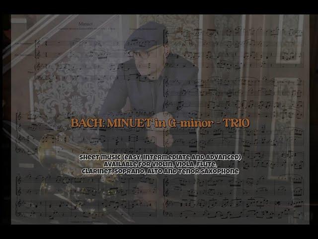 Bach: Minuet in G-minor - TRIO COVER SHEET MUSIC