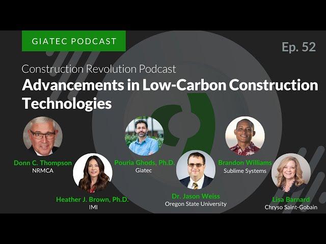 Advancements in Low-Carbon Construction Technologies