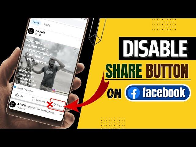 How To Disable Share Button On Facebook | Remove Share Button