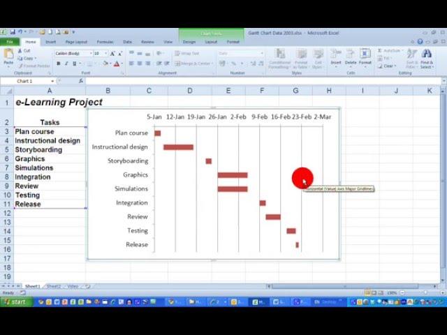 How To...Create a Basic Gantt Chart in Excel 2010