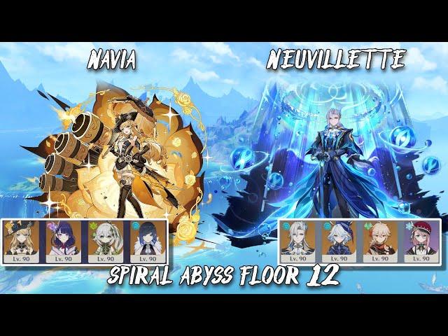 Navia Hyperbloom & Neuvillette Hypercarry // Spiral Abyss Floor 12 (9* Clear) // Genshin Impact