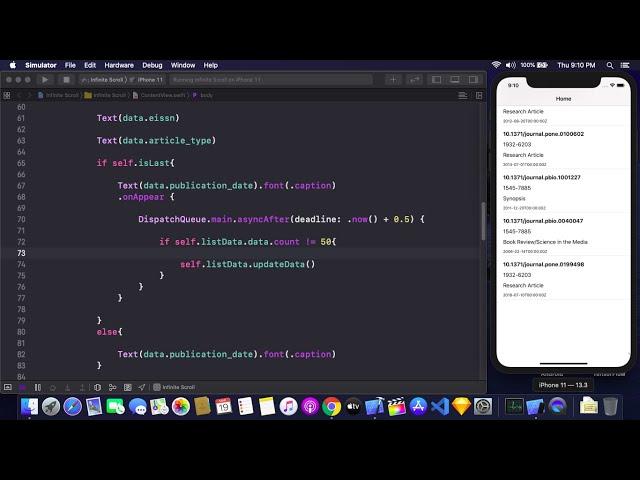 List View Infinite Scroll Using SwiftUI - Load More Data At The End Of The List Using SwiftUI