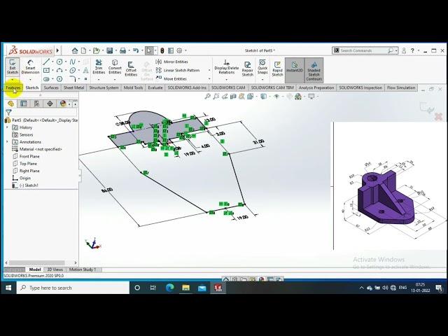 Solidworks basic model for beginners|| Solidworks|| Beginners|| DVS Mechanical Cad Tutorials||