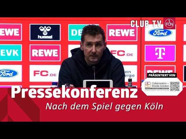 Die PK mit Gerhard Struber & Miroslav Klose | 1. FC Köln - 1. FC Nürnberg 3:1