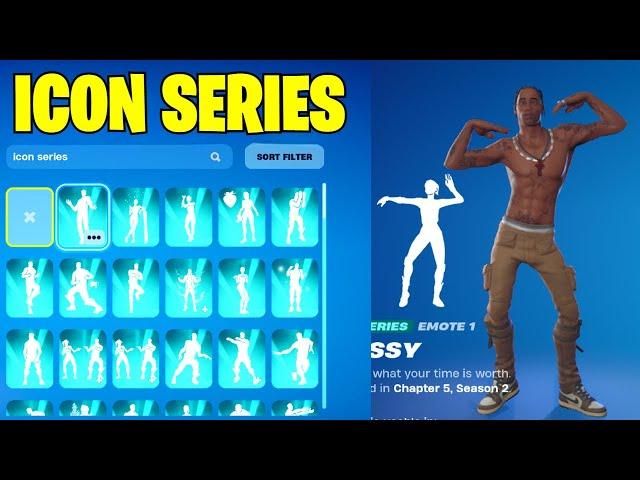 ALL FORTNITE ICON SERIES & NEW TIKTOK EMOTES! #3