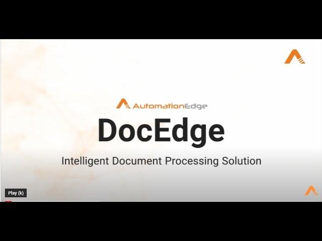 DocEdge - Intelligent Document Processing with OCR, RPA and AI