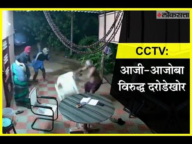 CCTV: Elderly couple fights back armed robbers