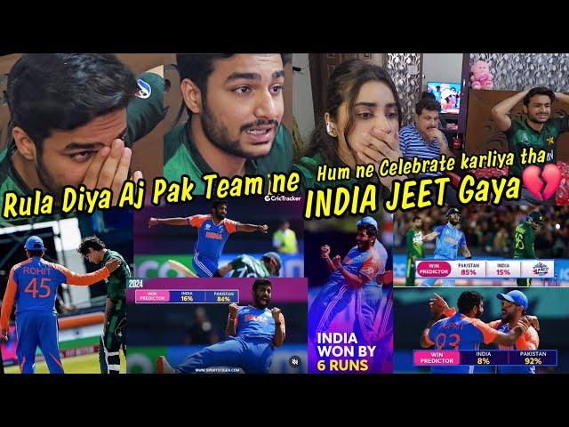 INDIA Beat PAKISTAN Emotional Moments for Pakistan Public  Jeeta houa Match Haar Gaye