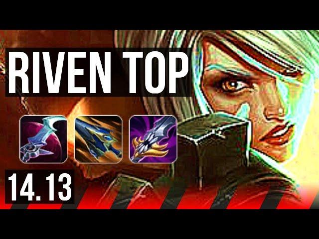 RIVEN vs AATROX (TOP) | 7/0/0, 800+ games, Godlike | NA Grandmaster | 14.13