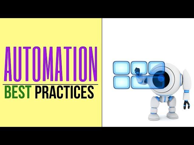 Automation best practices [2019]