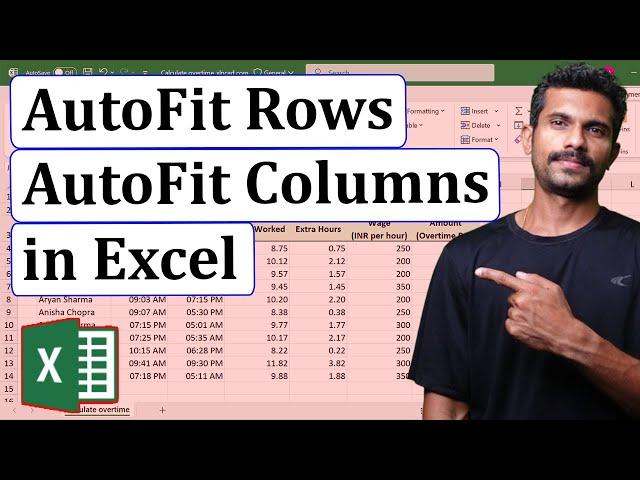 AutoFit Rows and Columns in Excel