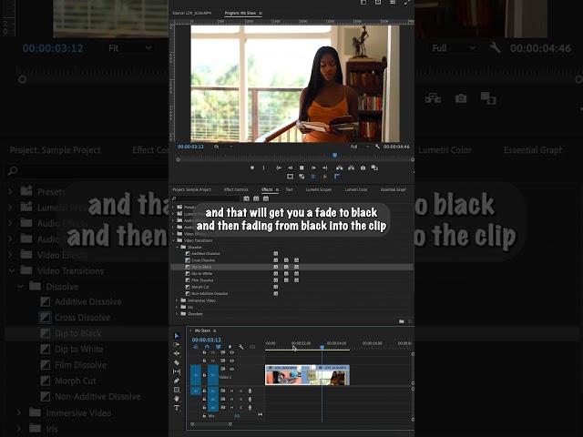 Fade To Black Transition: Adobe Premiere Pro