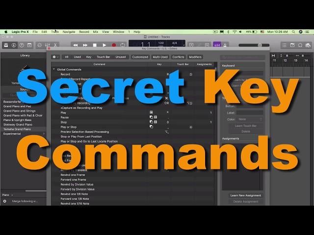 Secret Key Commands | Logic Pro X