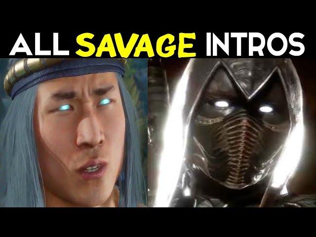 Mortal Kombat 11 - MOST SAVAGE & MEANEST INTROS - Noob Saibot / MK11 All Savage Intros