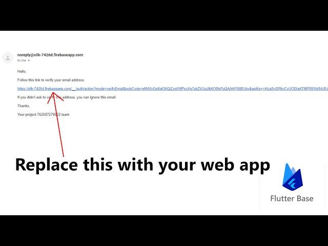 Replace Action URL in Firebase Authentication with your hosted Flutter web app - Part 1