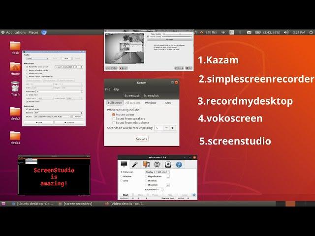 Top 5 Best Free Screen Recording softwares Linux 2020