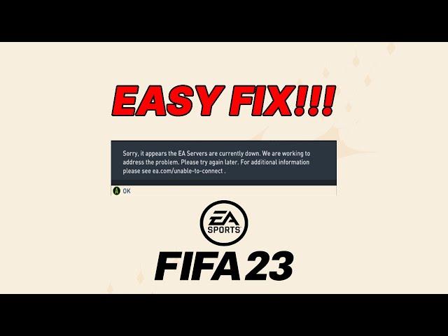 How To CONNECT To The EA SERVERS in EAFC 24 (EASY FIX)