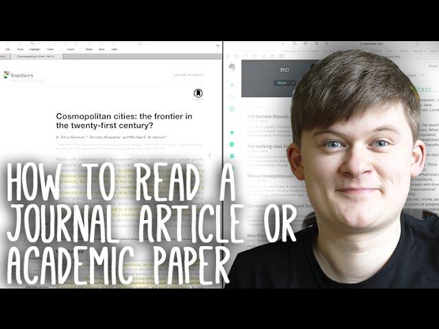 How to Read, Take Notes On and Understand Journal Articles | Essay Tips