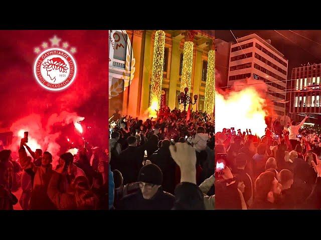 Crazy Scenes In Piraeus As Olympiacos Fans Celebrate Their 100th Anniversary