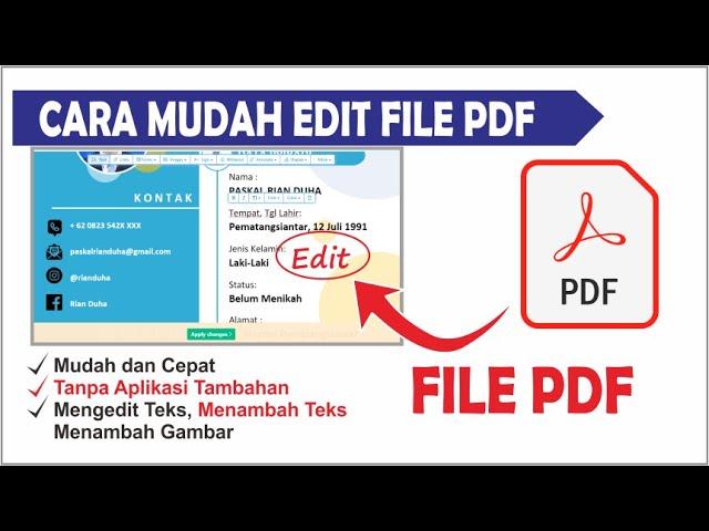 Cara Mengedit File PDF Dengan Mudah Tanpa Aplikasi Tambahan | Menghapus Teks dan Menambah Teks