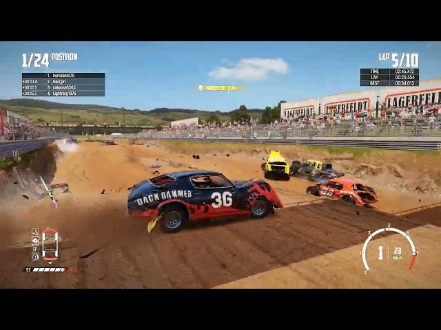 Wreckfest Crash Canyon main circuit custom event