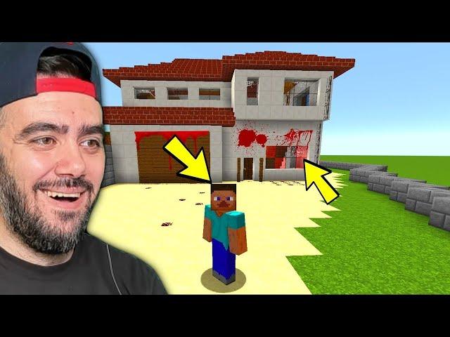 MINECRAFT DE GERÇEK KANLI EVI BULDUK IÇERIYE GIRDIK