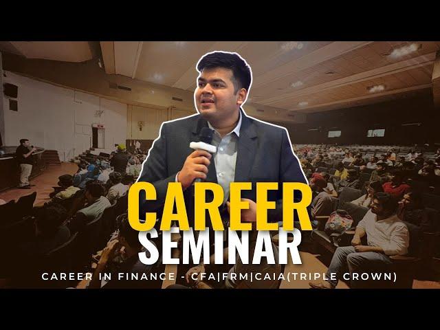 Careers in Finance  -  CFA |  FRM  | CAIA(Triple crown)