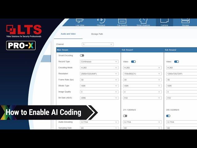 How to Enable AI Smart Encoding on Pro-X NVRs