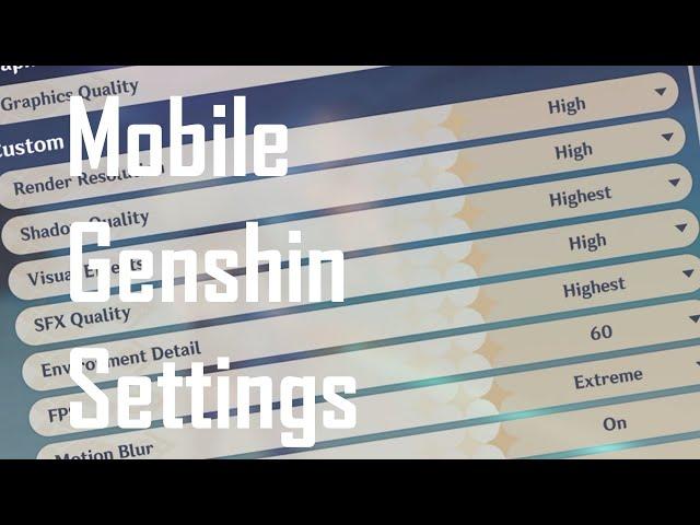 My Mobile Genshin Graphic Setting Revealed!