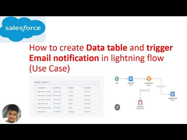 Lightning flow data table and Sending Email notification from lightning flow