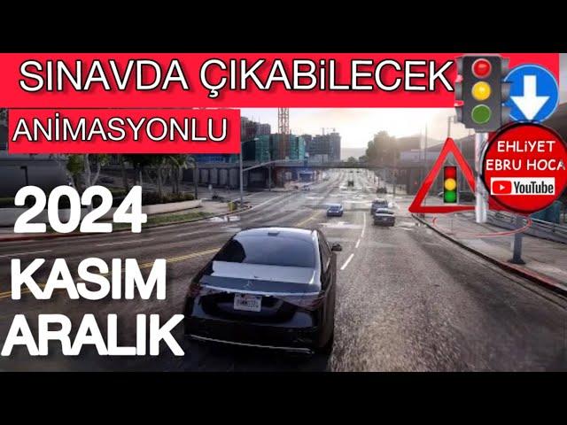 ANİMASYONLU/ EHLİYET SINAV SORULARI 2024/ EHLİYET SINAVI KASIM ARALIK SORULARI #ehliyet #animasyonlu