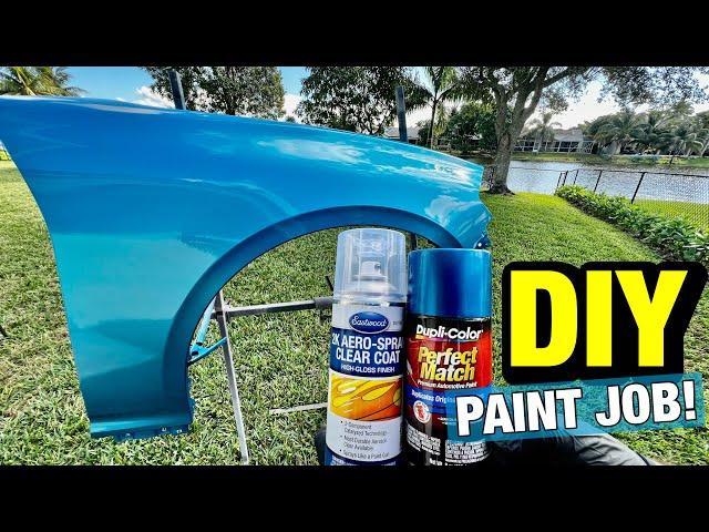 Professional BACKYARD Paint-Job Using Only Spray Cans!